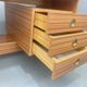 Writing desk, vintage wooden desk, 1980s, Czechoslovakia
