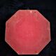 Octagonal renaissance mirror in oak and gold, 28 cm