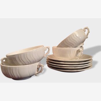 Four soup bowls