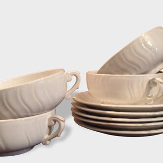 Four soup bowls