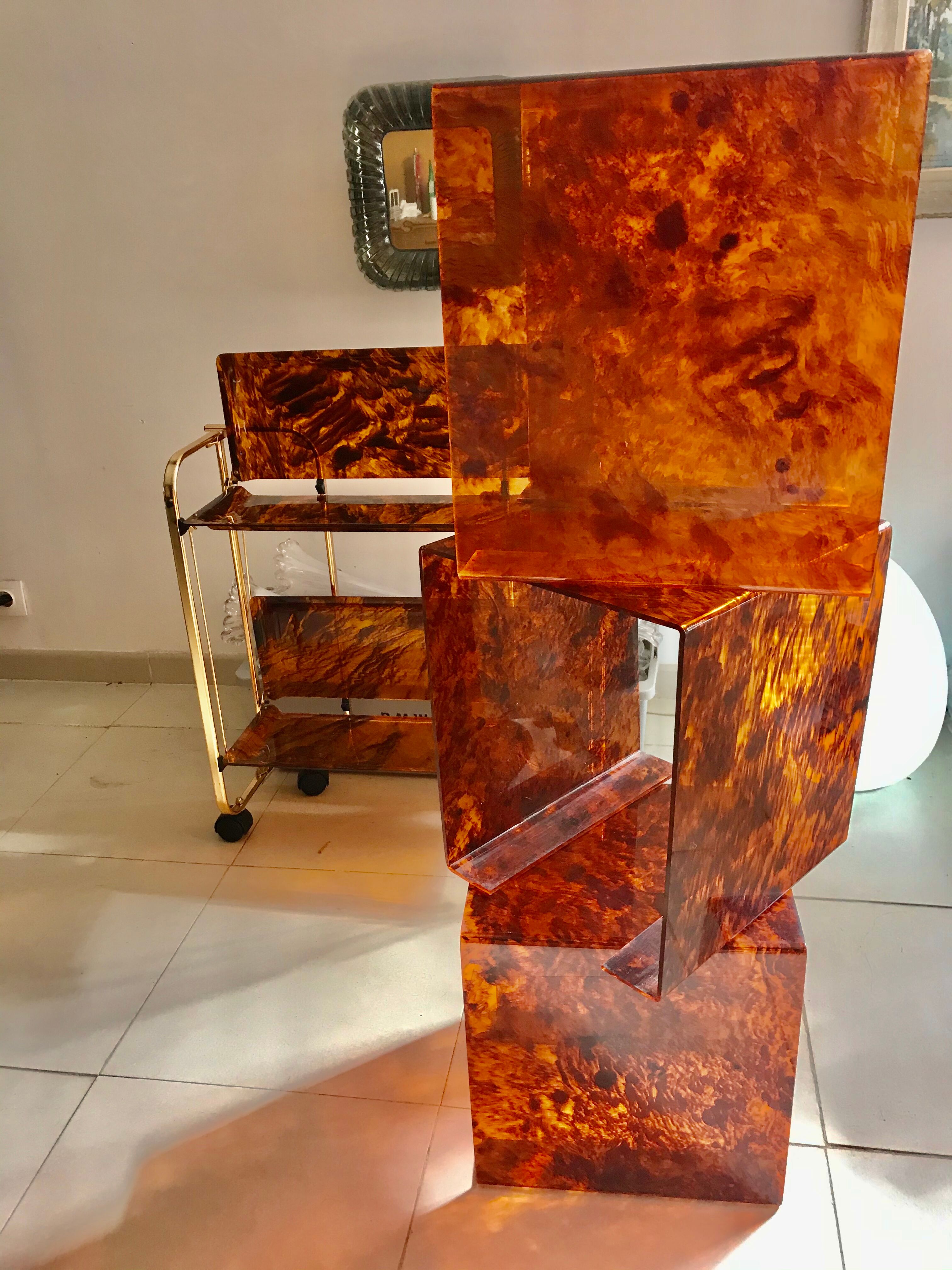 Christian Dior tables in metacrilique 1970