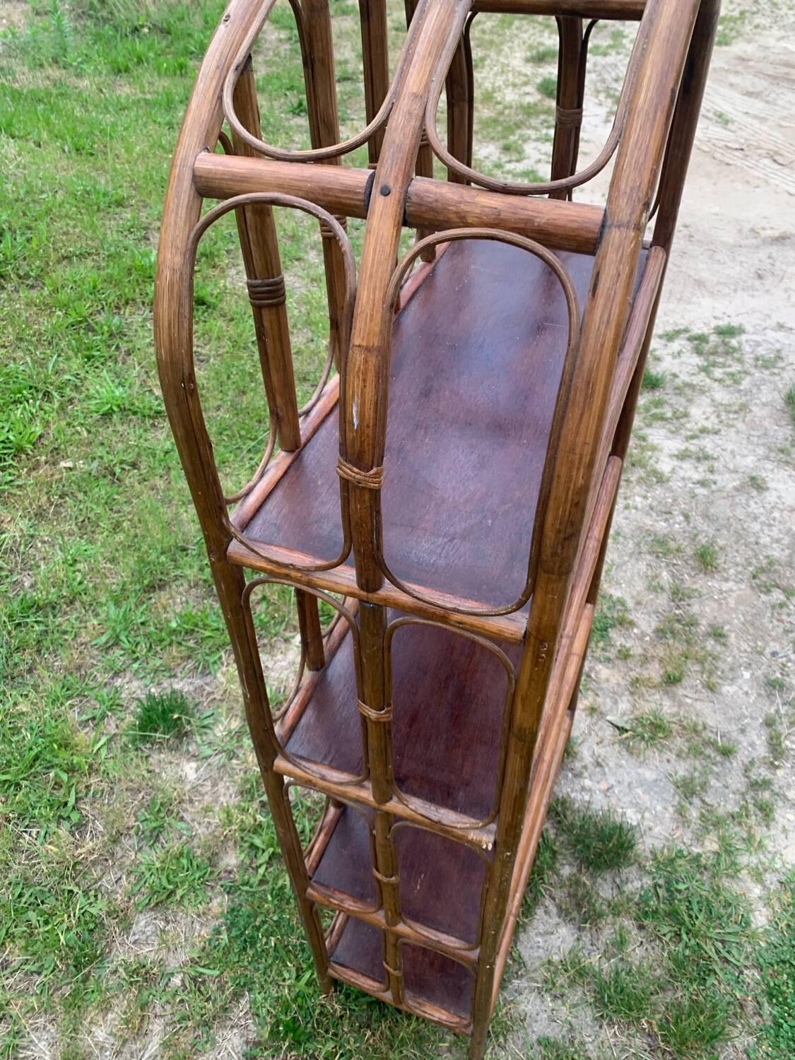 Art deco bamboo shelf