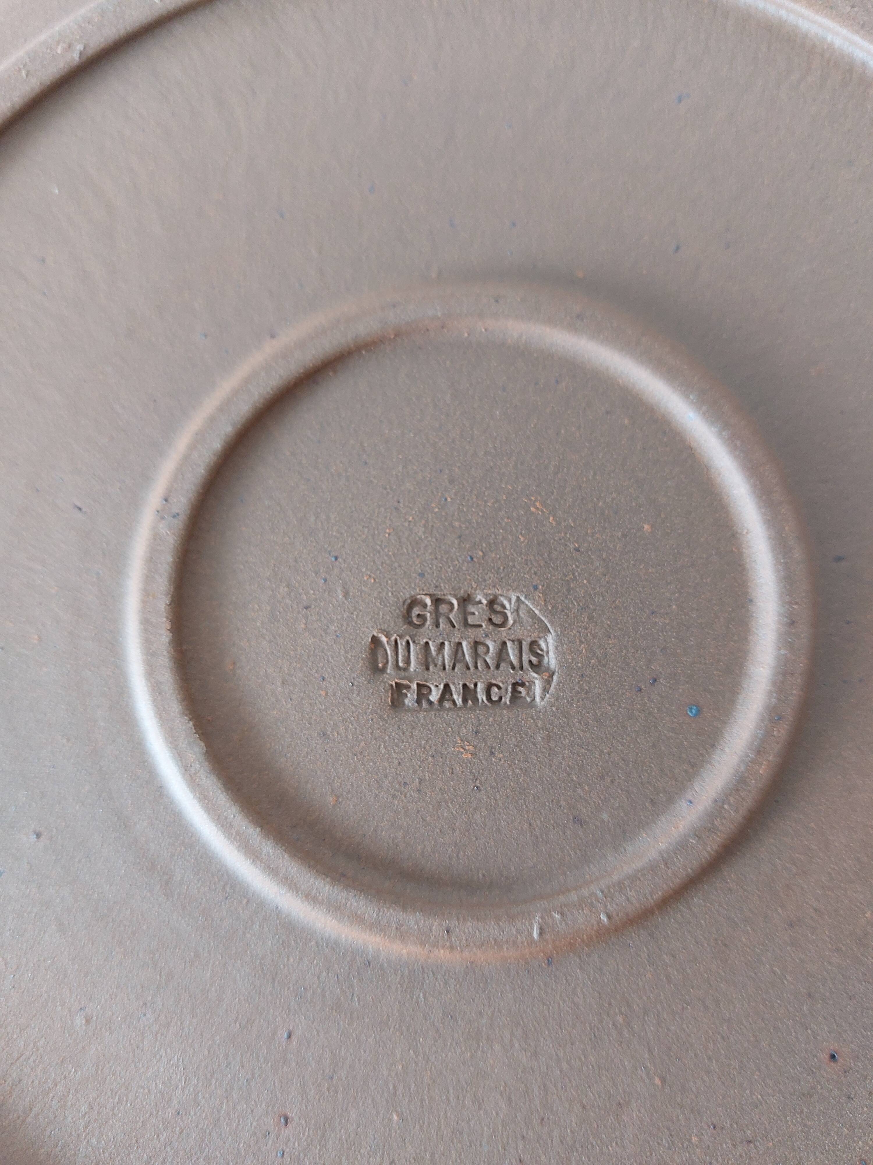 Vintage stoneware plate and bowl lot