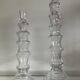 Pair of vintage blown glass candlesticks