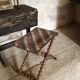 Tabouret pliant vintage à pieds torsadés