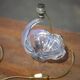 vintage crystal lamp, opalescent lamp base, bedside lamp, crystal table lamp, decoration