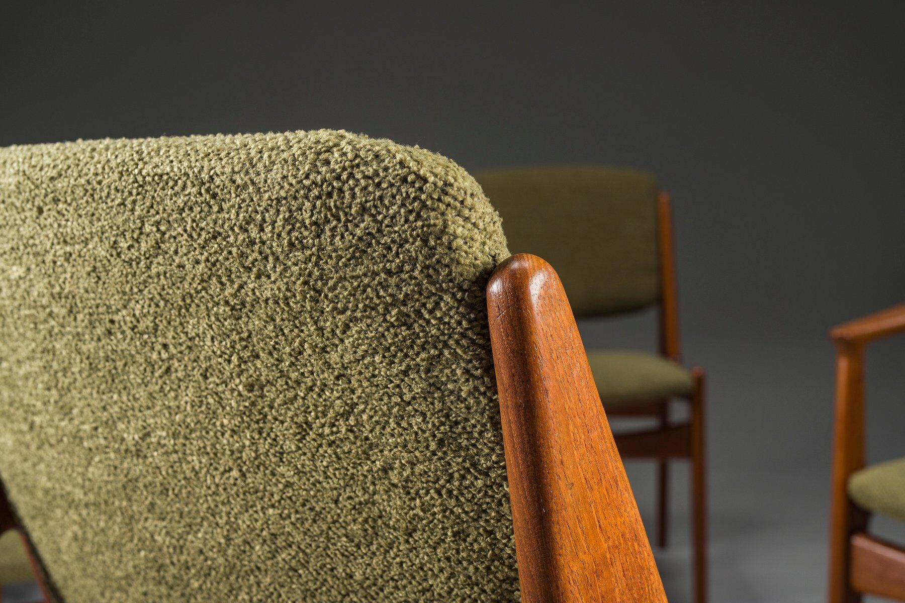 Danish Ella chairs in teak attributed to Arne Vodder for Vamo Sønderborg, 1960s, set of 6