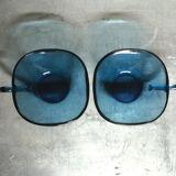 Set of 2 cups in blue glass Arcoroc