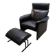 Fauteuil en cuir COR avec repose-pieds