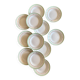 Set of 12 white, mint and gold soup plates, Mosèle de Luné model