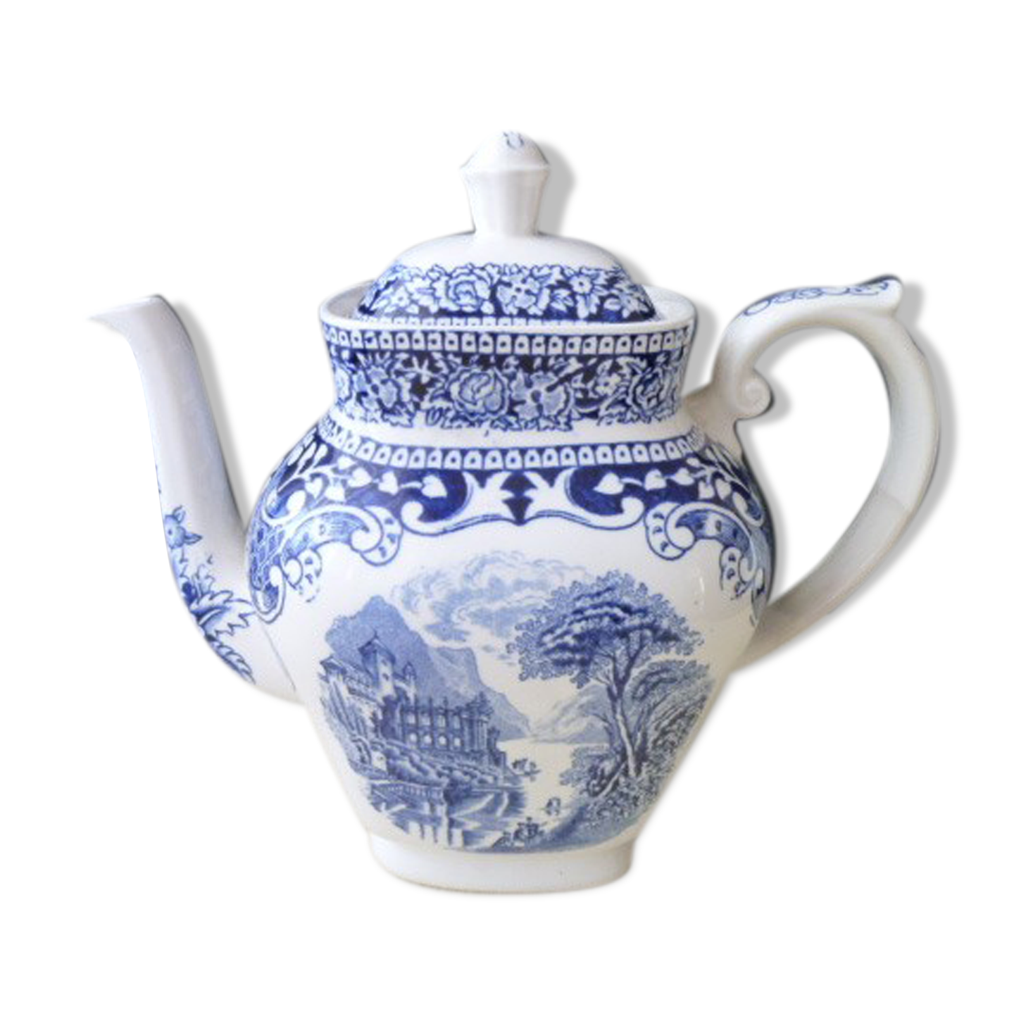 Coffee Maker, Pourer Royal Sphinx Cambridge Decor Old England Blue