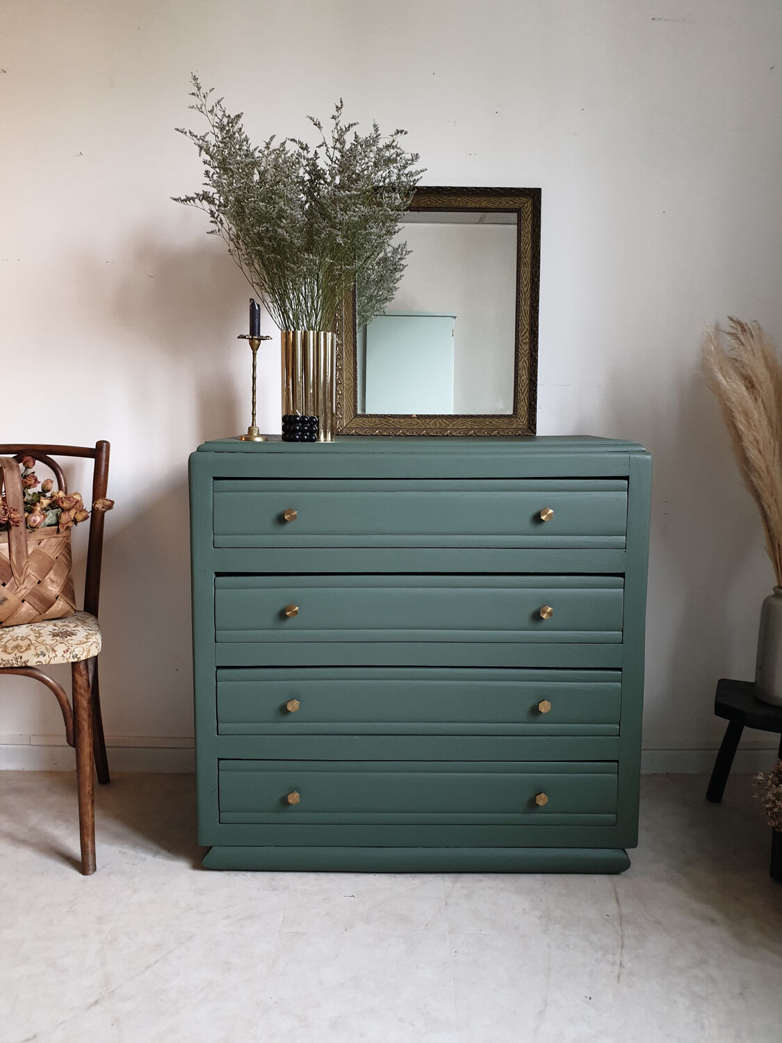Commode Art Déco vert