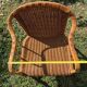 Fauteuil lounge colonial en rotin vintage