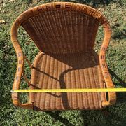 Vintage rattan colonial lounge chair