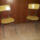 Paire de chaises en formica jaune  vintage