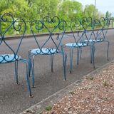 Old wrought iron garden furniture