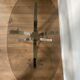 Modernist chrome and smoked glass table with tulip base from the 70s