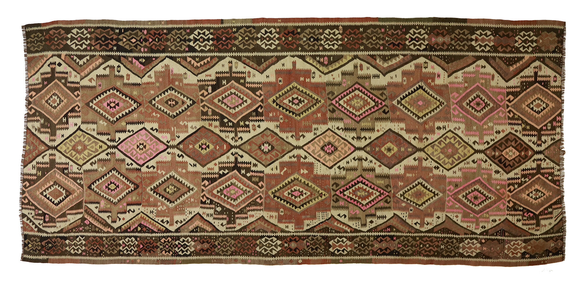 Anatolian handmade kilim rug 360 cm x 168 cm
