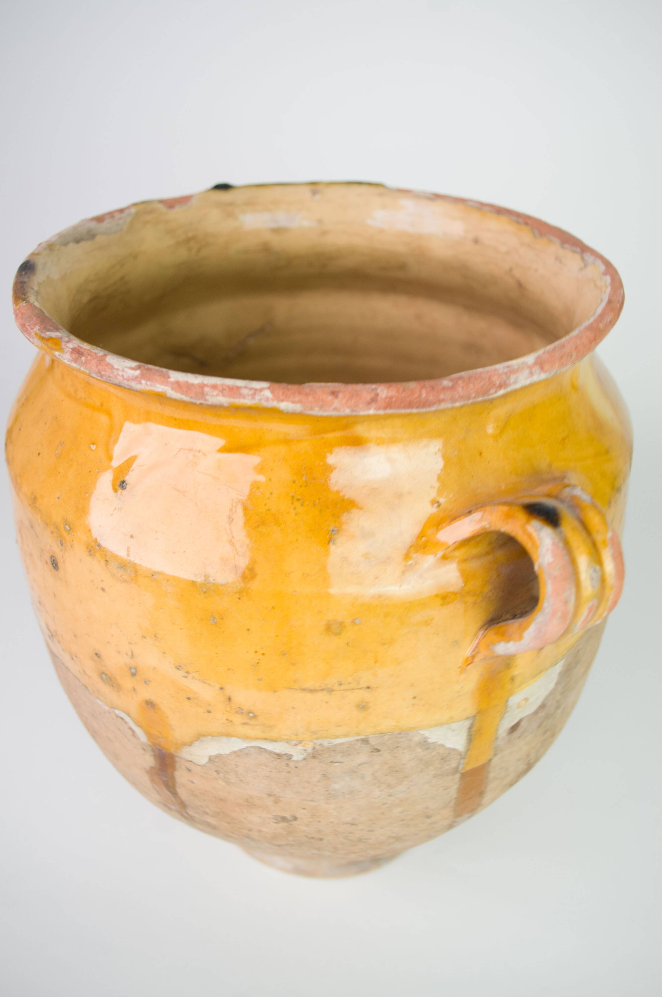 Yellow South-West confit pot, glazed terracotta