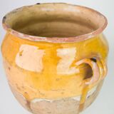 Yellow South-West confit pot, glazed terracotta