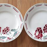 Assiettes à dessert années 30 de Hamage et Moulin des Loups France