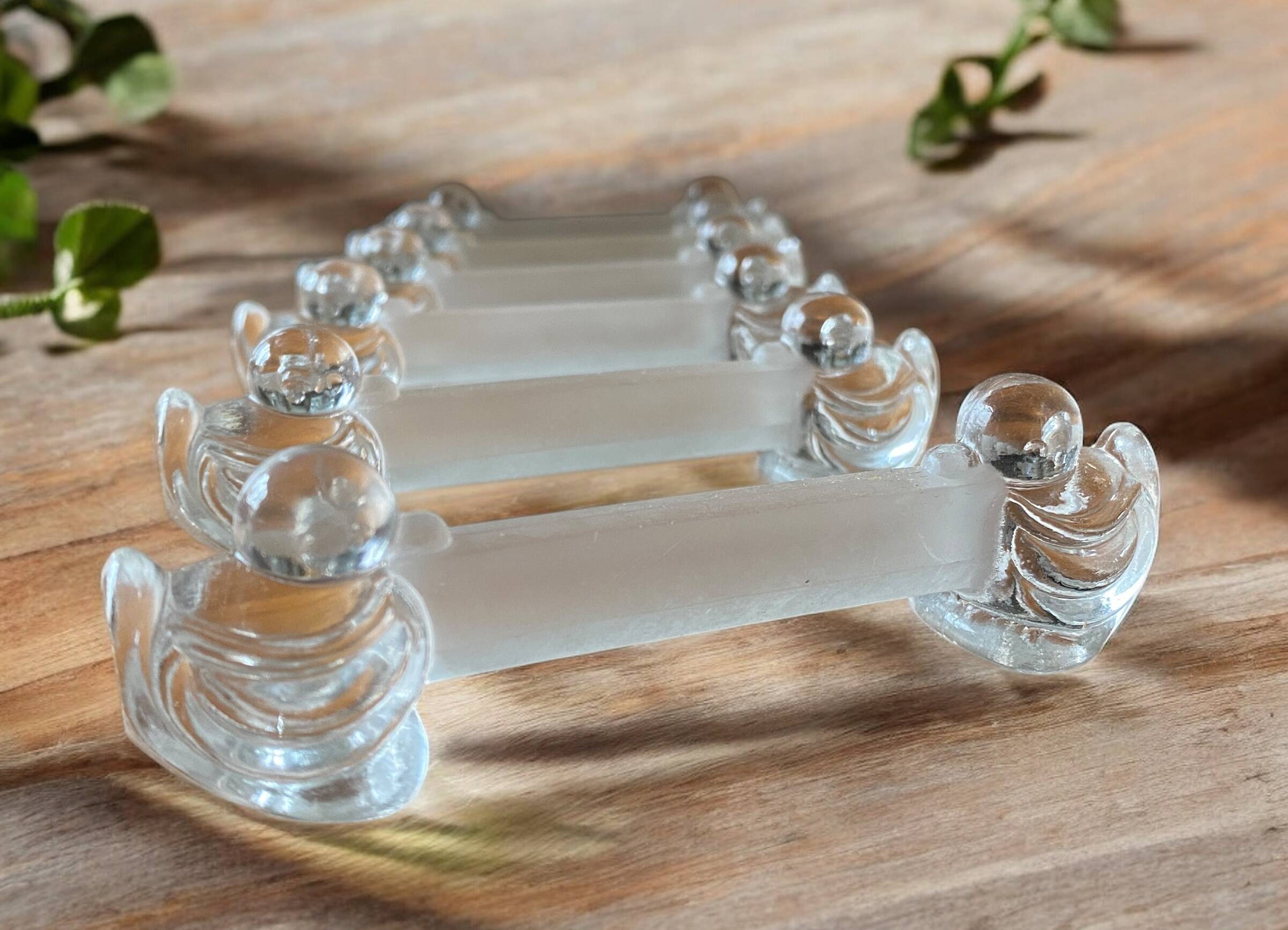 12 Art Deco frosted glass animal knife rests 1930
