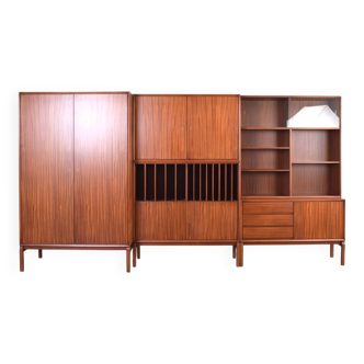 Mid-Century MTP Teak Wall Unit by M. Grabiński for IKEA, Set of 3