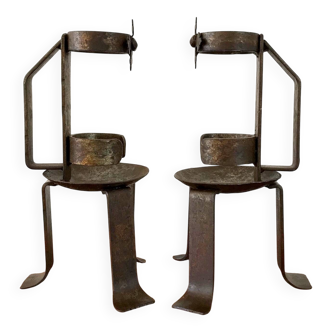 Vintage wrought iron candle holders from the 70s.