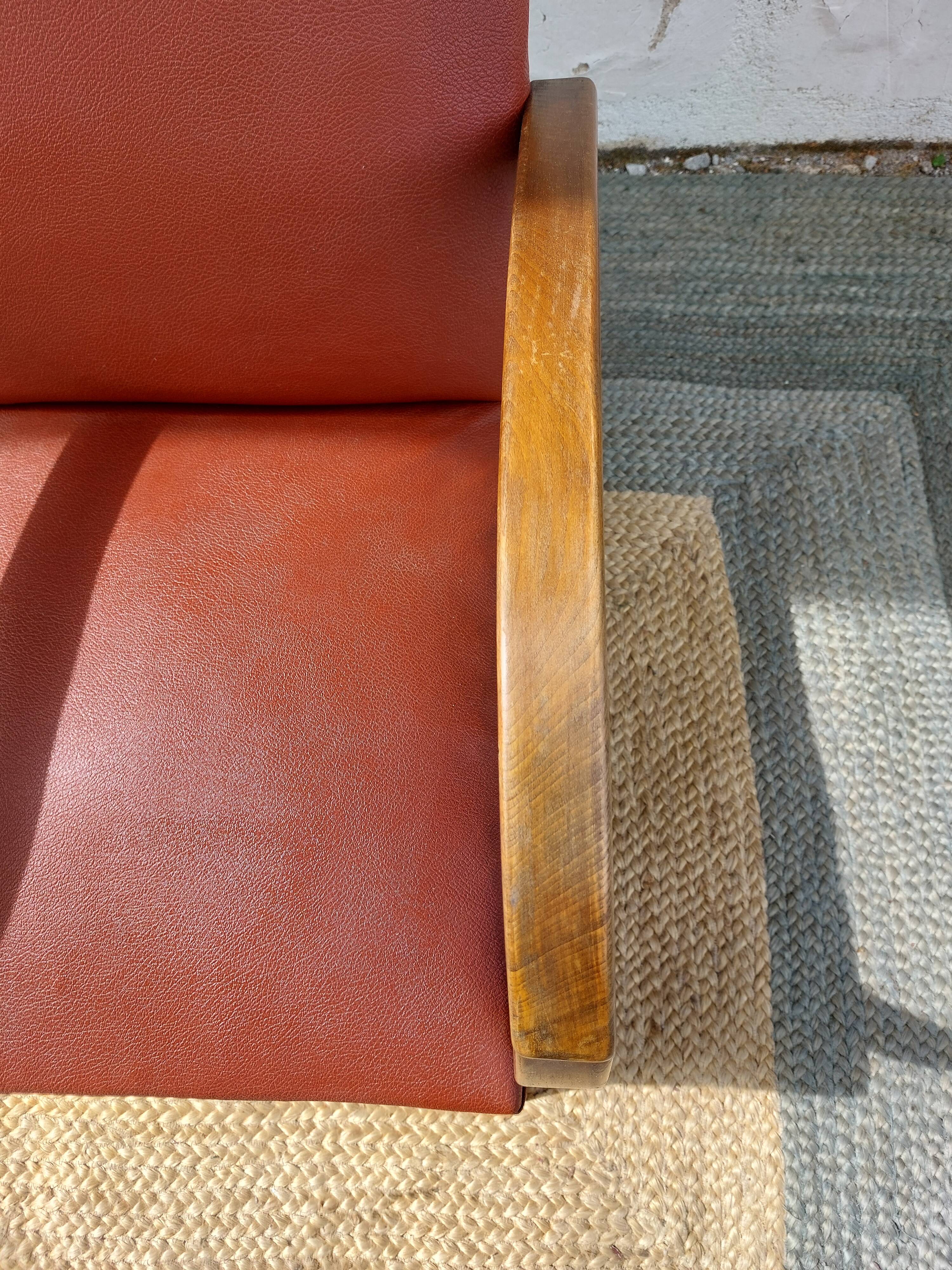 paire de fauteuils art déco, terracotta