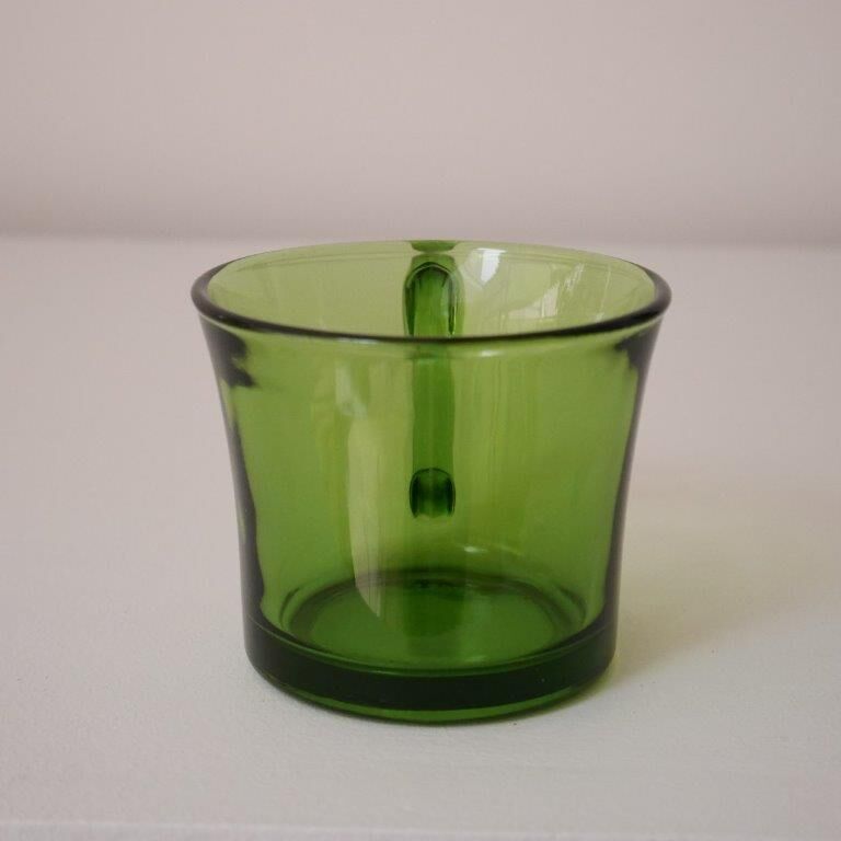 Set of 5 coffee in green glass Duralex
