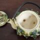 Vintage Japanese ceramic shell-shaped selfish teapot