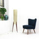 Floor lamp with teakwood rocket base 1960