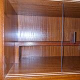Danish teak library, display cabinet, shelves 1970