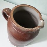 Old glazed stoneware pitcher
