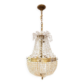 French bronze and crystal chandelier c. 1950 (35 cm)