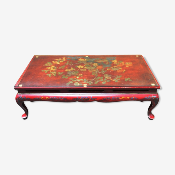 Table basse chinoise peinture polychrome