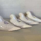 Seven dove bird candle holders