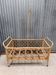 Vintage wicker rattan baby cradle