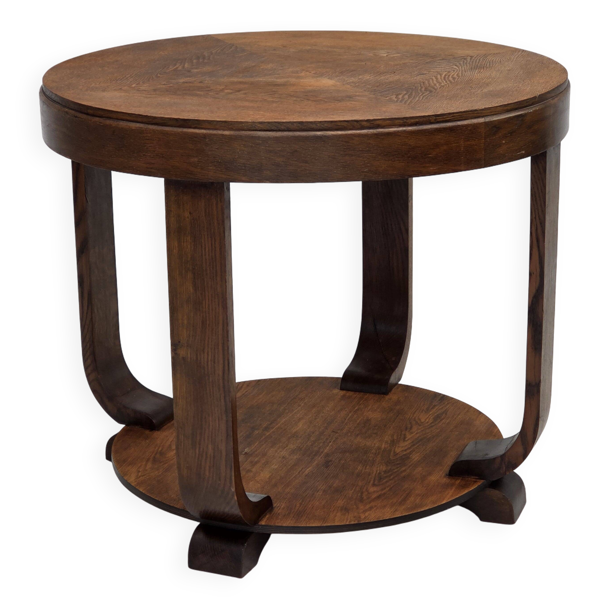 1950s, Danish artdeco coffee table, oak wood.