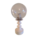 Glass globe bedside lamp/ vintage 60s-70s
