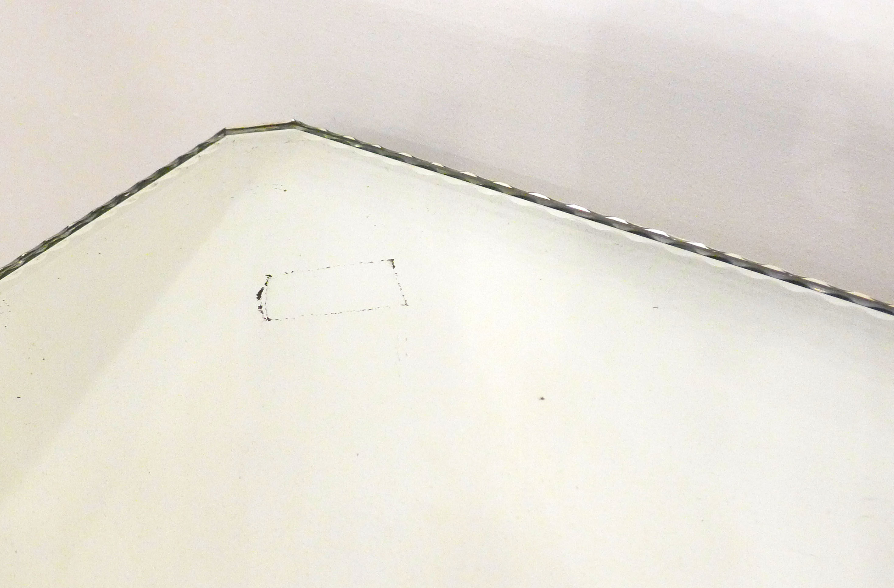 Mirror Art Deco coffee table - curved feet