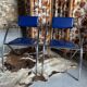 Paire de chaises bleues