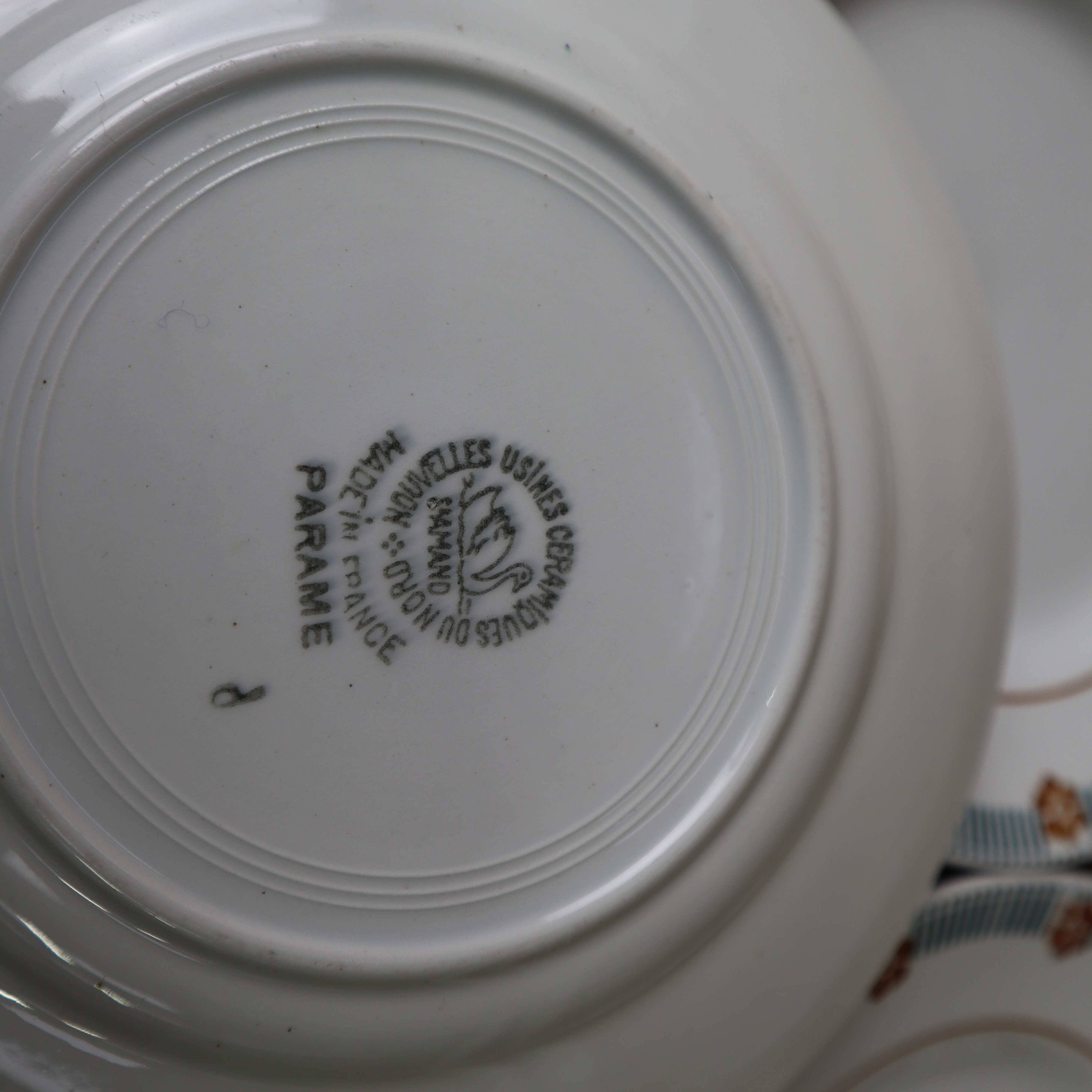 Set of 6 St Amand Céranor dessert plates Parame model