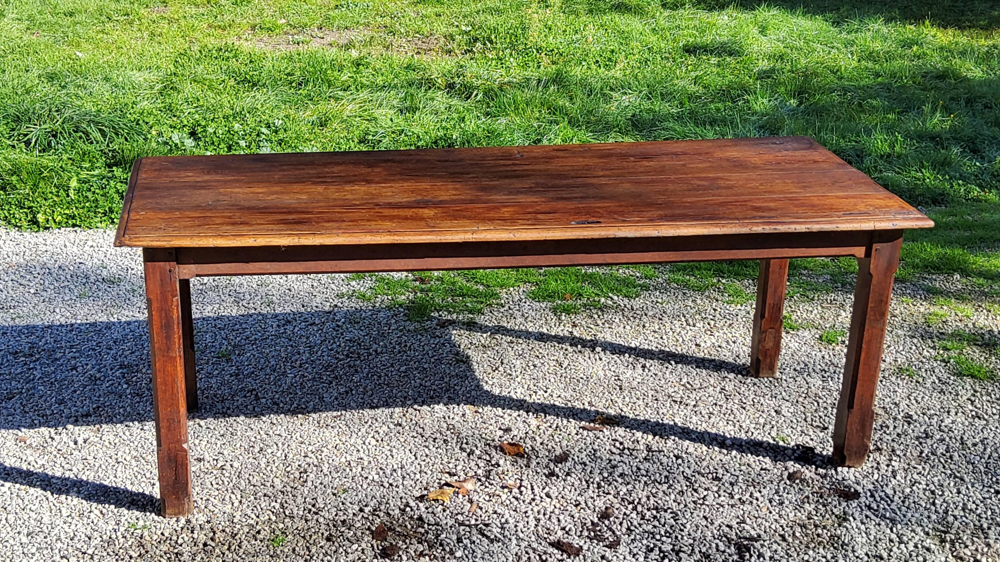 Farmhouse table late 19th early 20th century 200cm