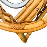 Rattan basket bed 90x190 vintage 1960