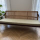 Sofa Series 400 Mid-Century in Teak with Rattan Backrest by Hartmut Lohm