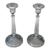 Antique glass candlesticks