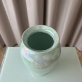 Iridescent blue hues vase