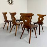 6 vintage 60s bistro-look dining chairs