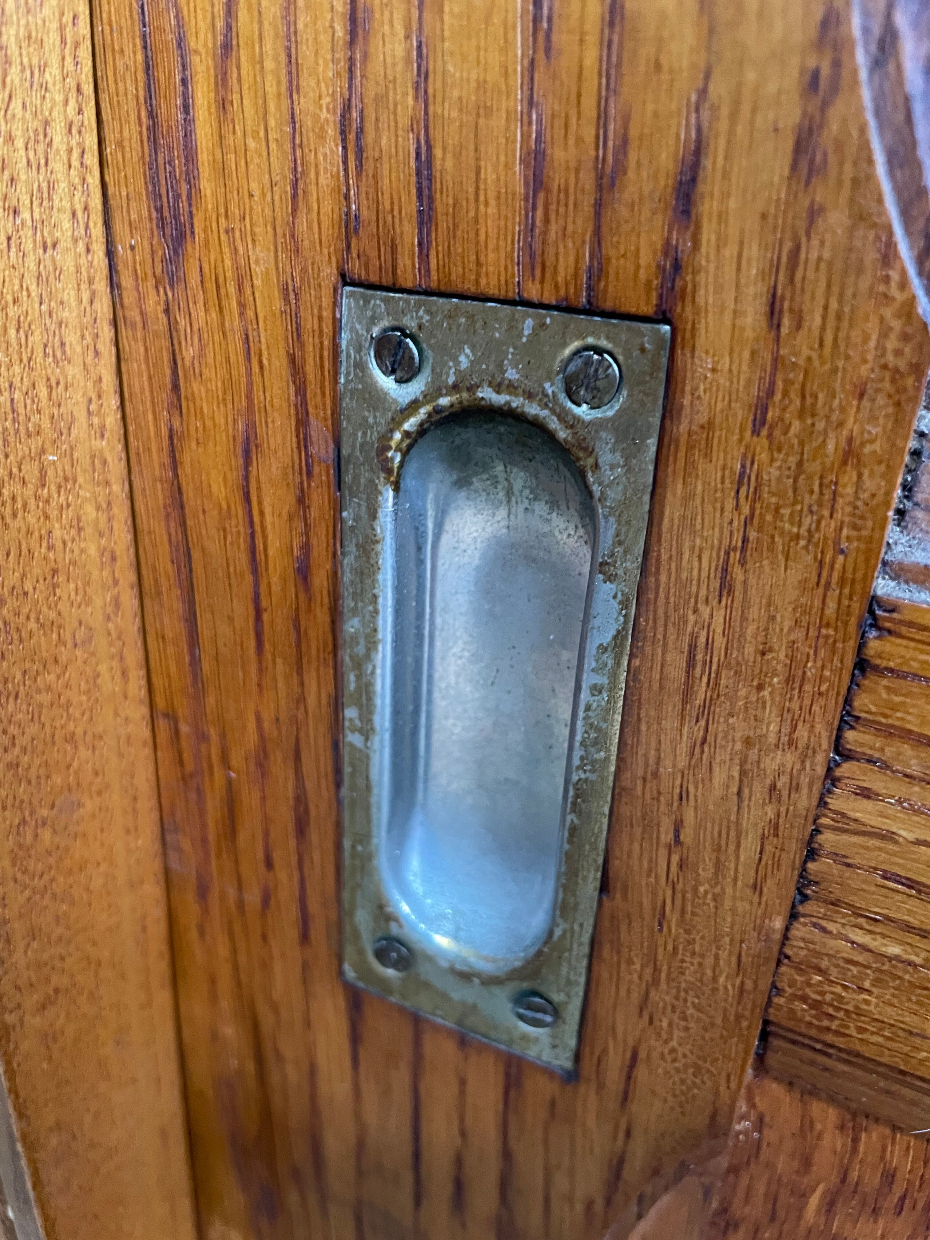 Wardrobe in solid oak Art Deco period